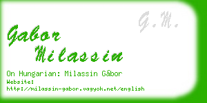 gabor milassin business card